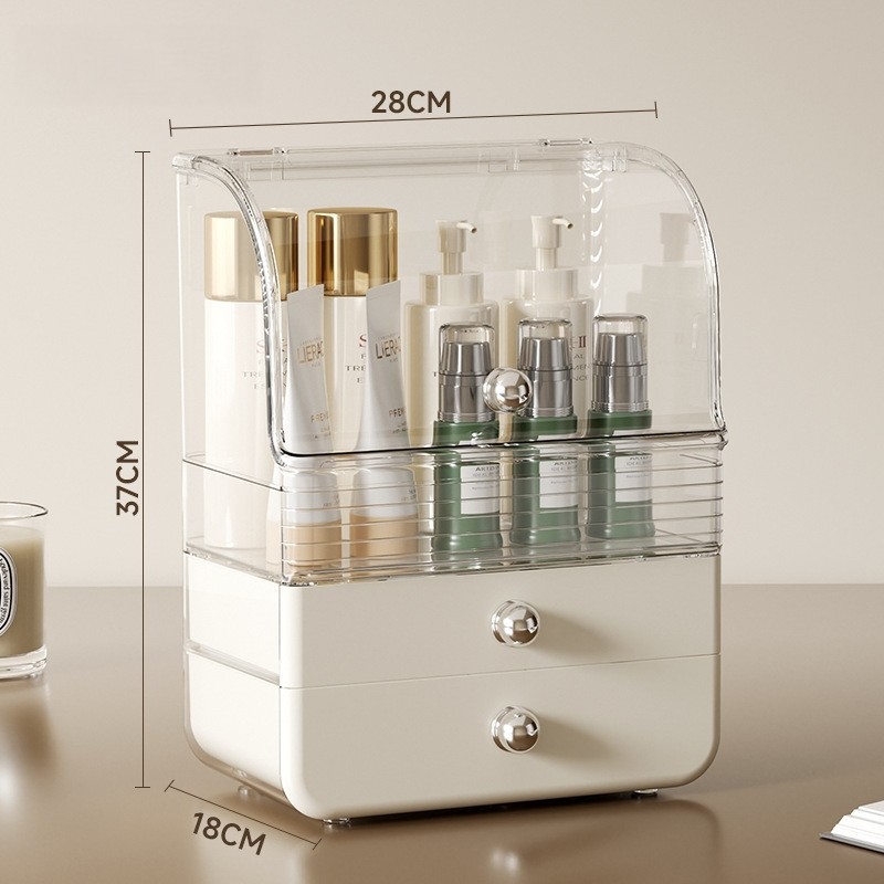 Jumper Kids ชั้นวางเครื่องสำอางค์ กล่องเก็บเครื่องสำอางค์ มีลิ้นชัก จัดระเบียบเครื่องสำอางค์ ใส่ขวดทรงสูงได้