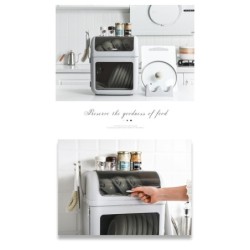 Jumper Kids ชั้นวางจาน 2 ชั้น ที่คว่ำจาน มีฝาปิด สำหรับใช้ในครัว พลาสติกหนา ขนาดใหญ่