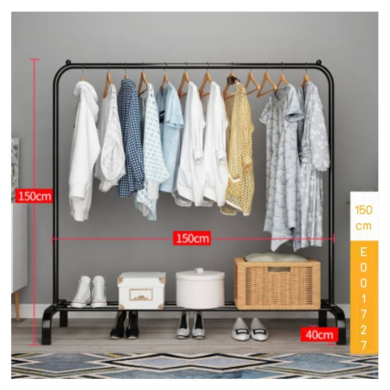 Jumper Kids ราวตากผ้าเหล็ก แขวนผ้าบาร์คู่ บาร์เดี่ยว แขวนเสื้อ พร้อมชั้นที่วางของ ที่แขวนผ้าและหมวก