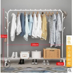 Jumper Kids ราวตากผ้าเหล็ก แขวนผ้าบาร์คู่ บาร์เดี่ยว แขวนเสื้อ พร้อมชั้นที่วางของ ที่แขวนผ้าและหมวก