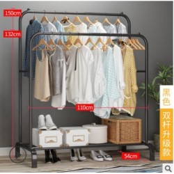 Jumper Kids ราวตากผ้าเหล็ก แขวนผ้าบาร์คู่ บาร์เดี่ยว แขวนเสื้อ พร้อมชั้นที่วางของ ที่แขวนผ้าและหมวก