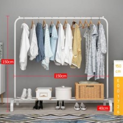 Jumper Kids ราวตากผ้าเหล็ก แขวนผ้าบาร์คู่ บาร์เดี่ยว แขวนเสื้อ พร้อมชั้นที่วางของ ที่แขวนผ้าและหมวก