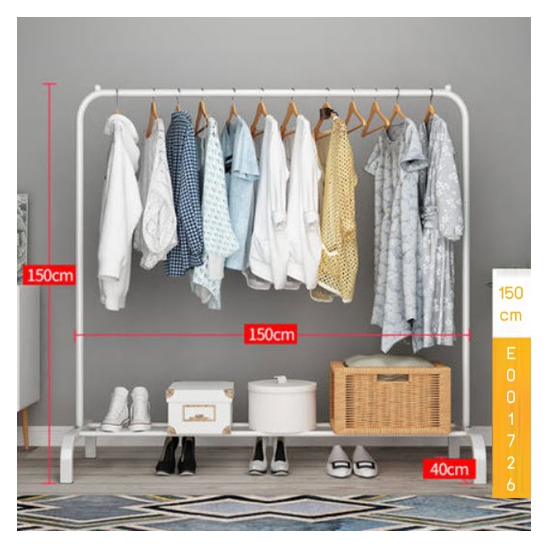 Jumper Kids ราวตากผ้าเหล็ก แขวนผ้าบาร์คู่ บาร์เดี่ยว แขวนเสื้อ พร้อมชั้นที่วางของ ที่แขวนผ้าและหมวก