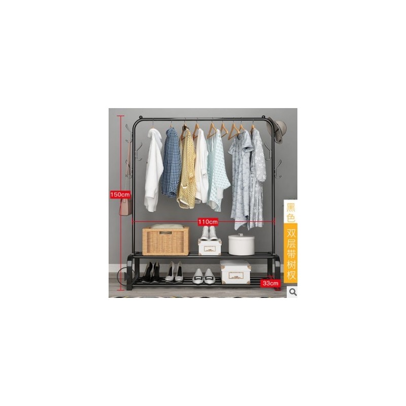 Jumper Kids ราวตากผ้าเหล็ก แขวนผ้าบาร์คู่ บาร์เดี่ยว แขวนเสื้อ พร้อมชั้นที่วางของ ที่แขวนผ้าและหมวก