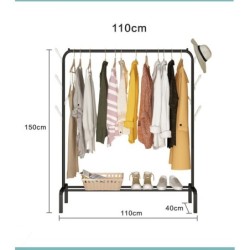 Jumper Kids ราวตากผ้าเหล็ก แขวนผ้าบาร์คู่ บาร์เดี่ยว แขวนเสื้อ พร้อมชั้นที่วางของ ที่แขวนผ้าและหมวก