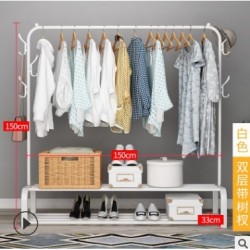 Jumper Kids ราวตากผ้าเหล็ก แขวนผ้าบาร์คู่ บาร์เดี่ยว แขวนเสื้อ พร้อมชั้นที่วางของ ที่แขวนผ้าและหมวก