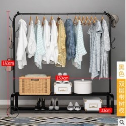 Jumper Kids ราวตากผ้าเหล็ก แขวนผ้าบาร์คู่ บาร์เดี่ยว แขวนเสื้อ พร้อมชั้นที่วางของ ที่แขวนผ้าและหมวก