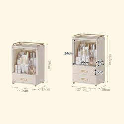 Jumper ชั้นวางเครื่องสำอางค์ กล่องเก็บเครื่องสำอางค์ ฝาปิดแม่เหล็ก วางของบนกล่องเพิ่มได้ กันฝุ่น กันน้ำ แข็งแรงใช้ได้นาน