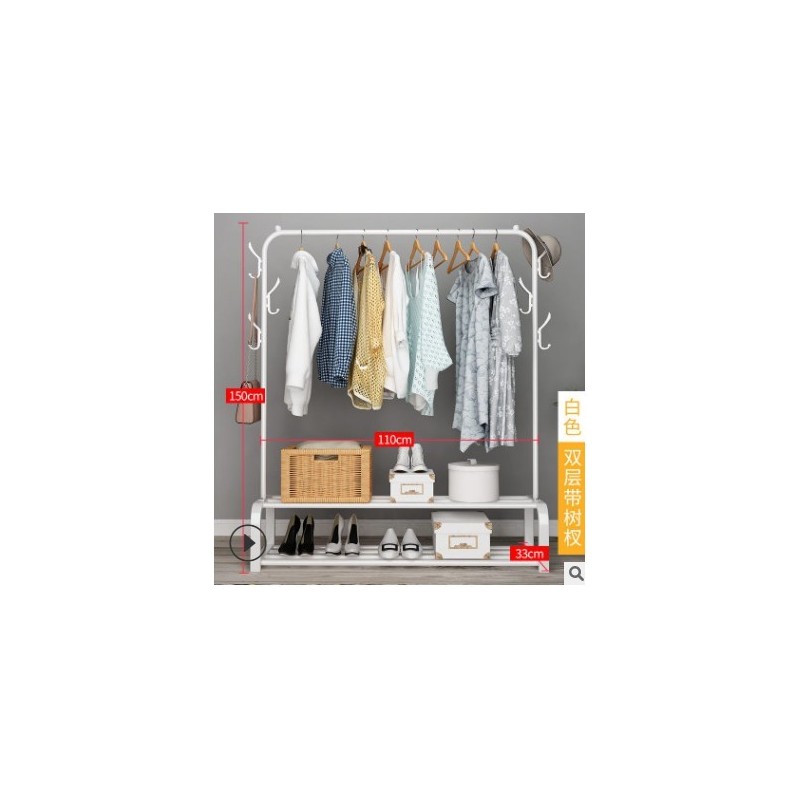 Jumper Kids ราวตากผ้าเหล็ก แขวนผ้าบาร์คู่ บาร์เดี่ยว แขวนเสื้อ พร้อมชั้นที่วางของ ที่แขวนผ้าและหมวก