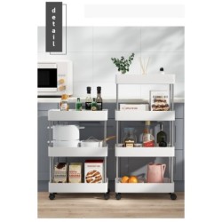 Jumper Kids ชั้นวางของ ชั้นวางของอเนกประสงค์ แบบมีล้อเลื่อน 2-4ชั้น ชั้นวางของในที่แคบ ราคาประหยัดประกอบง่ายมาก