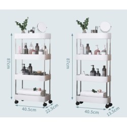 Jumper Kids ชั้นวางของ ชั้นวางของอเนกประสงค์ แบบมีล้อเลื่อน 2-4ชั้น ชั้นวางของในที่แคบ ราคาประหยัดประกอบง่ายมาก