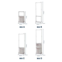 Jumper Kids ตะกร้าอเนกประสงค์แบบมีราวแขวนเสื้อ ตะกร้าผ้า มีล้อ ราวแขวนเสื้อ ราวตากผ้า รุ่นใหม่ล่าสุด