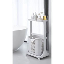 Jumper Kids ตะกร้าอเนกประสงค์แบบมีราวแขวนเสื้อ ตะกร้าผ้า มีล้อ ราวแขวนเสื้อ ราวตากผ้า รุ่นใหม่ล่าสุด