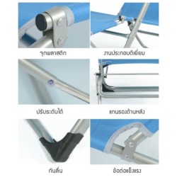 Jumper Kids เก้าอี้ผ้าใบพับได้ เตียงสนาม เก้าอี้ปรับนอนและพับเก็บได้ สะดวกต่อการเคลื่อนย้าย 178x65x88 cm.