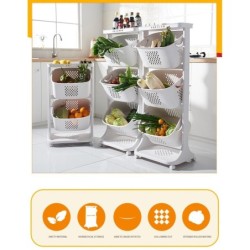 Jumper Kids ตะกร้าอเนกประสงค์ ตะกร้ามีล้อหมุนได้ 360 องศา วัสดุ PP แข็งแรงทนทาน