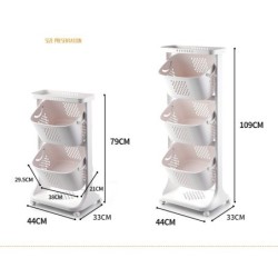 Jumper Kids ตะกร้าอเนกประสงค์ ตะกร้ามีล้อหมุนได้ 360 องศา วัสดุ PP แข็งแรงทนทาน