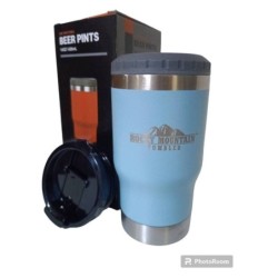 Rocky Mountain แก้วเก็บความเย็น ของแท้ ปลอดสารพิษ พร้อมฝาแก้วแบบสไลด์ ขนาด 11 ออนซ์ สแตนเลส 304