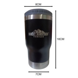 Rocky Mountain แก้วเก็บความเย็น ของแท้ ปลอดสารพิษ พร้อมฝาแก้วแบบสไลด์ ขนาด 11 ออนซ์ สแตนเลส 304