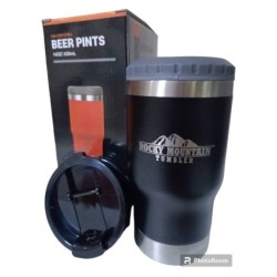 Rocky Mountain แก้วเก็บความเย็น ของแท้ ปลอดสารพิษ พร้อมฝาแก้วแบบสไลด์ ขนาด 11 ออนซ์ สแตนเลส 304