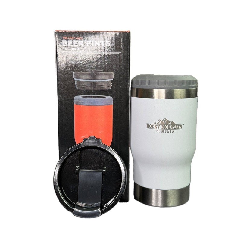 Rocky Mountain แก้วเก็บความเย็น ของแท้ ปลอดสารพิษ พร้อมฝาแก้วแบบสไลด์ ขนาด 11 ออนซ์ สแตนเลส 304