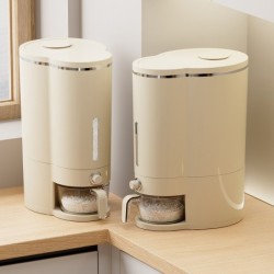 Jumper Kids ถังเก็บข้าวสาร กล่องเก็บข้าวสาร อาหารแห้ง10-20 ลิตร กันแมลงกันความชื้น เมื่อกดปุ่ม ข้าวจะไหลออกมาเอง