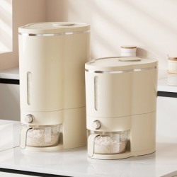 Jumper Kids ถังเก็บข้าวสาร กล่องเก็บข้าวสาร อาหารแห้ง10-20 ลิตร กันแมลงกันความชื้น เมื่อกดปุ่ม ข้าวจะไหลออกมาเอง