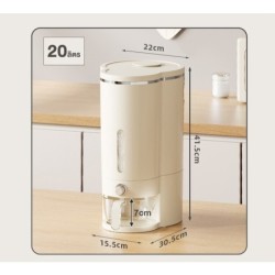 Jumper Kids ถังเก็บข้าวสาร กล่องเก็บข้าวสาร อาหารแห้ง10-20 ลิตร กันแมลงกันความชื้น เมื่อกดปุ่ม ข้าวจะไหลออกมาเอง