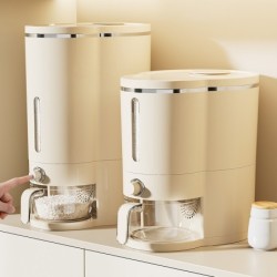 Jumper Kids ถังเก็บข้าวสาร กล่องเก็บข้าวสาร อาหารแห้ง10-20 ลิตร กันแมลงกันความชื้น เมื่อกดปุ่ม ข้าวจะไหลออกมาเอง