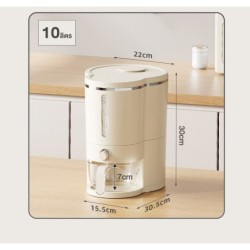 Jumper Kids ถังเก็บข้าวสาร กล่องเก็บข้าวสาร อาหารแห้ง10-20 ลิตร กันแมลงกันความชื้น เมื่อกดปุ่ม ข้าวจะไหลออกมาเอง