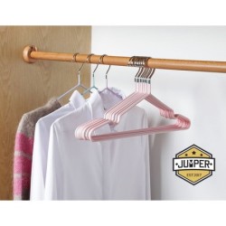 Jumper ไม้แขวนเสื้อสแตนเลส 10อัน ตัวหนาป้องกันลื่นไถล ของแท้รับประกันคุณภาพ ขนาด 40x20cm