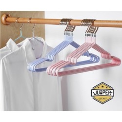 Jumper ไม้แขวนเสื้อสแตนเลส 10อัน ตัวหนาป้องกันลื่นไถล ของแท้รับประกันคุณภาพ ขนาด 40x20cm