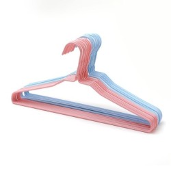 Jumper ไม้แขวนเสื้อเหล็ก 10 อัน รุ่น ECO เคลือบ PVC กันสนิม ของแท้รับประกันคุณภาพ ขนาด 38 x 20 cm