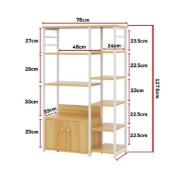 Jumper Kids ชั้นวางของในห้องครัว สำหรับวางไมโครเวฟ เตาอบ เครื่องปรุงรส เคลื่อนย้ายได้ มีหลายช่อง