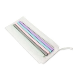 แพ็ค 5 ชิ้น Jumper Kids หลอดซิลิโคน หลอดยาง หลอดดูดน้ำ ใช้ซ้ำได้ พร้อมแปลงทำความสะอาด (คละสีด้าน)