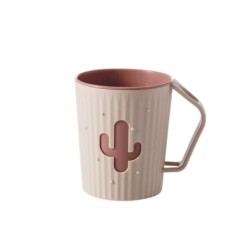 Jumper Kids แก้ว แก้วน้ำ มีที่ใส่แปรงฟัน พลาสติกคุณภาพ ใส่น้ำป้วนปาก วางคว่ำได้ด้วยตัวเอง ทรงสวย