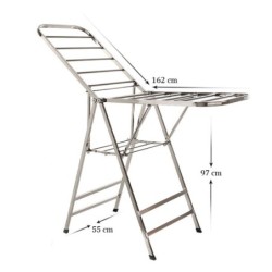 Jumper Kids ราวตากผ้าพับได้ ราวตากผ้าสแตนเลส  ที่แขวนเสื้อ กางได้ 2 ข้าง ขนาด 162 x 97 x 55 cm