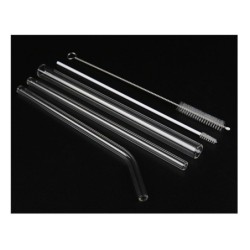 Jumper Kids หลอดแก้ว หลอดดูดน้ำ ใช้ซ้ำได้ พร้อมแปลงทำความสะอาด (แพ็ค 2 ชิ้น)