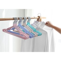 ไม้แขวนเสื้อ ไม้แขวนเสื้อสแตนเลส เคลือบซิลีโคน ป้องกันลื่นไถล ผู้ใหญ่ 40cm*20cm เด็ก 30x18cm
