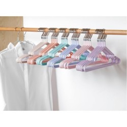 ไม้แขวนเสื้อ ไม้แขวนเสื้อสแตนเลส เคลือบซิลีโคน ป้องกันลื่นไถล ผู้ใหญ่ 40cm*20cm เด็ก 30x18cm