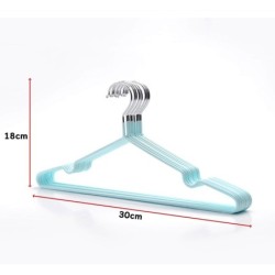 ไม้แขวนเสื้อ ไม้แขวนเสื้อสแตนเลส เคลือบซิลีโคน ป้องกันลื่นไถล ผู้ใหญ่ 40cm*20cm เด็ก 30x18cm