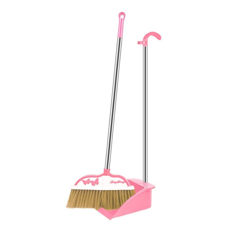 Jumper Kids ไม้กวาด พร้อมที่โกยผง ชุดไม้กวาด ไม้กวาดพื้น ตั้งเก็บได้