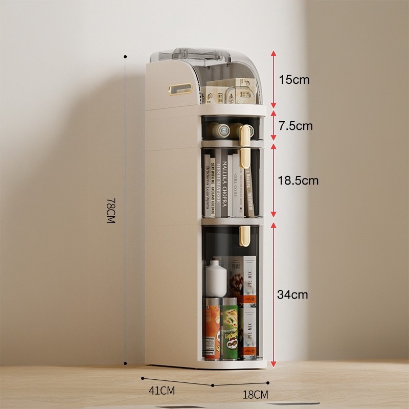 Jumper Kids ชั้นวางของ ตู้เก็บของ ตู้ลิ้นชัก สำหรับที่แคบ มีล้อเลื่อน รับน้ำหนักได้เยอะ แข็งแรงทนทาน รุ่นใหม่ สีครีม