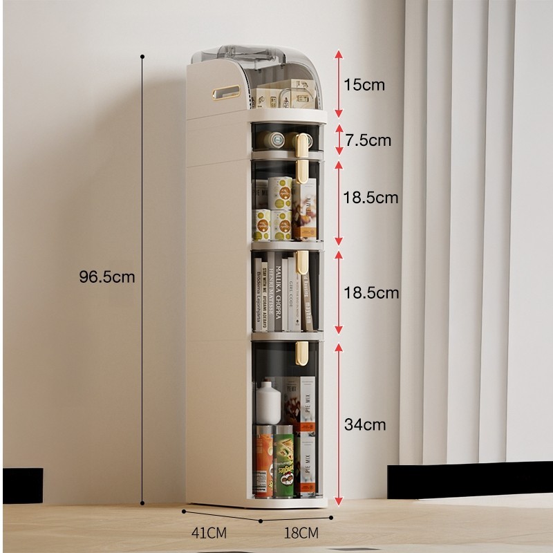 Jumper Kids ชั้นวางของ ตู้เก็บของ ตู้ลิ้นชัก สำหรับที่แคบ มีล้อเลื่อน รับน้ำหนักได้เยอะ แข็งแรงทนทาน รุ่นใหม่ สีครีม