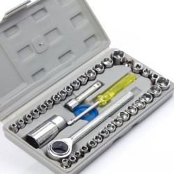 JUMPER KIDS 40 PCS Combination Socket Wrench Set ชุดประแจบล็อก 40 ชิ้น ชุดประแจ กล่องเครื่องมือ ชุดเครื่องมือ พกพาง่าย