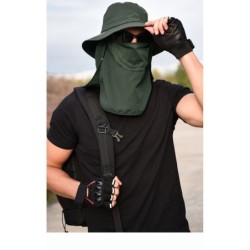 Jumper หมวกกันแดด 360 องศา มีผ้า มีหน้ากาก คลุมหน้า กัน UV ทรงปีกรอบ สำหรับทำงาน กลางแจ้ง เดินป่า