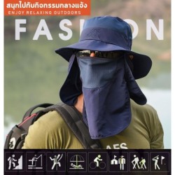 Jumper หมวกกันแดด 360 องศา มีผ้า มีหน้ากาก คลุมหน้า กัน UV ทรงปีกรอบ สำหรับทำงาน กลางแจ้ง เดินป่า