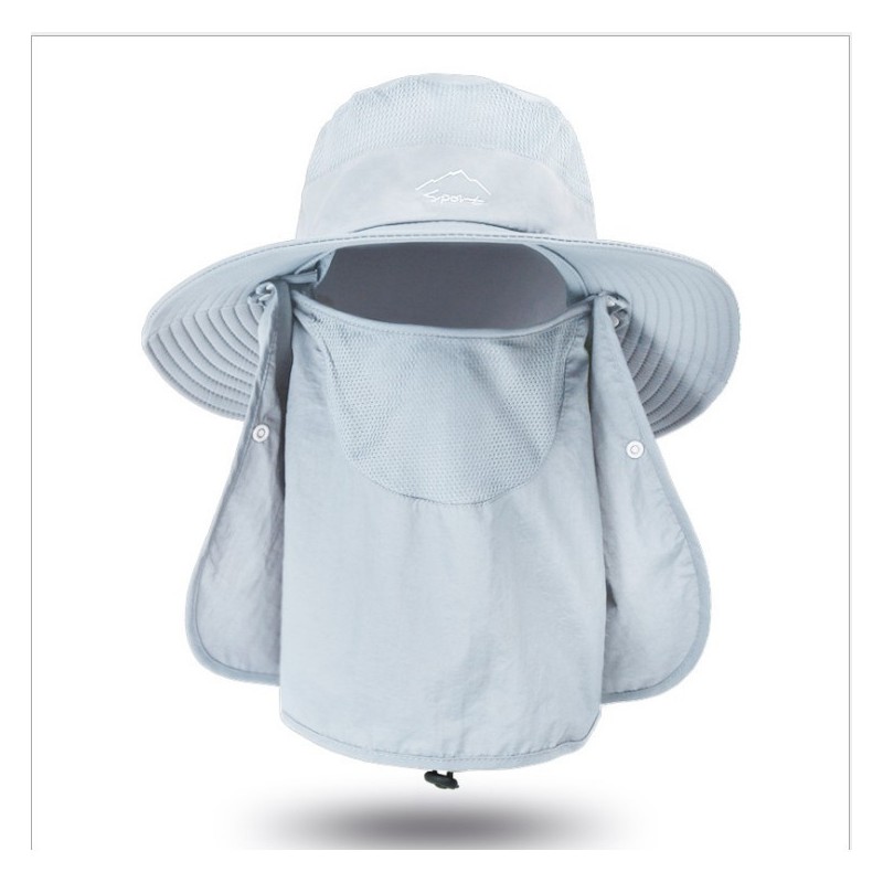 Jumper หมวกกันแดด 360 องศา มีผ้า มีหน้ากาก คลุมหน้า กัน UV ทรงปีกรอบ สำหรับทำงาน กลางแจ้ง เดินป่า