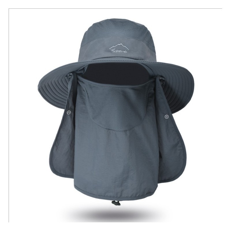 Jumper หมวกกันแดด 360 องศา มีผ้า มีหน้ากาก คลุมหน้า กัน UV ทรงปีกรอบ สำหรับทำงาน กลางแจ้ง เดินป่า