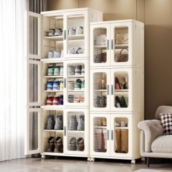 ตู้เก็บของพับได้ Jumper kidsชั้นเก็บของ มีบานพับโปรงใส มีแม่เหล็กปิด มีล้อเลื่อน รับน้ำหนักได้เยอะ