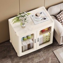 ตู้เก็บของพับได้ Jumper kidsชั้นเก็บของ มีบานพับโปรงใส มีแม่เหล็กปิด มีล้อเลื่อน รับน้ำหนักได้เยอะ